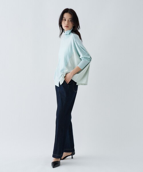 cloenc（クロエンス）の「【マシンウォッシュ】コットンデニムテーパードパンツ（デニムパンツ・レディース・ブルー/ブルー系その他・02/03/01）」の22枚目の写真