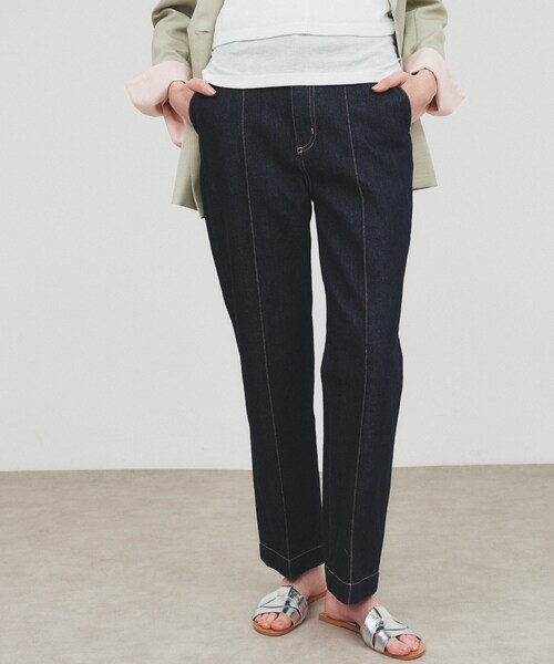 cloenc（クロエンス）の「【マシンウォッシュ】コットンデニムテーパードパンツ（デニムパンツ・レディース・ブルー/ブルー系その他・02/03/01）」の6枚目の写真