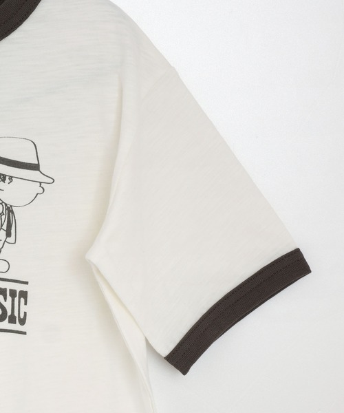 MAKE YOUR DAY(メイクユアデイ)の「POP MUSIC半袖リンガーTシャツ■パパサイズ(Tシャツ/カットソー・メンズ・ブラック/チャコールグレー/ネイビー・L/M)」の8枚目の写真