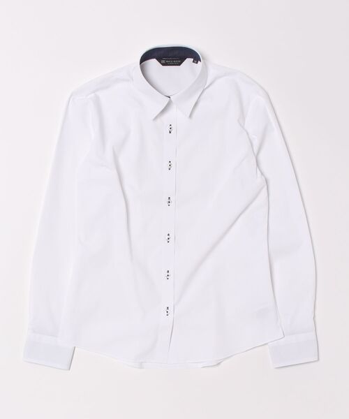 TOKYO SHIRTS（トウキョウシャツ）の「透け防止 形態安定ノーアイロン レギュラー 長袖ビジネスワイシャツ（ビジネスシャツ・レディース・ホワイト・XS/S/M/L/LL/XL）」の7枚目の写真