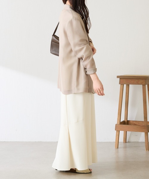 COLLAGE GALLARDAGALANTE（コラージュガリャルダガランテ）の「メッシュダブルジャケット/WEB限定カラー展開（テーラードジャケット・レディース・ネイビー/ベージュ/ブラック・FREE）」の9枚目の写真