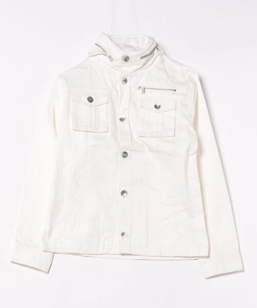 B.I.D.(ビーアイディー)の「《Growth by Grail》フェイクレイヤードブルゾン(ブルゾン・メンズ・ホワイト/ダークオリーブ・LARGE)」の4枚目の写真