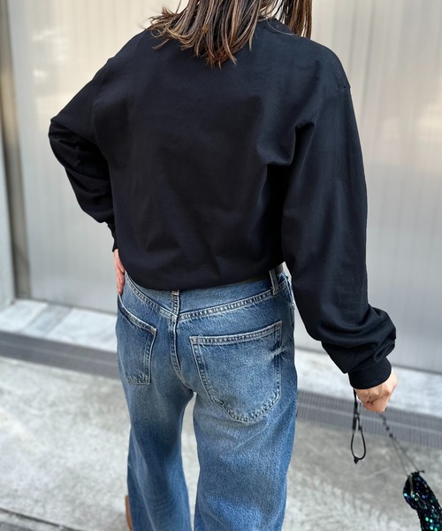 mi via loca（ミヴィアロカ）の「【GILDAN】立体"n"ロゴプリントロンT（Tシャツ/カットソー・レディース・ピンク/ホワイト/ブラック/ホワイト×ピンク・MEDIUM/X-LARGE）」の21枚目の写真