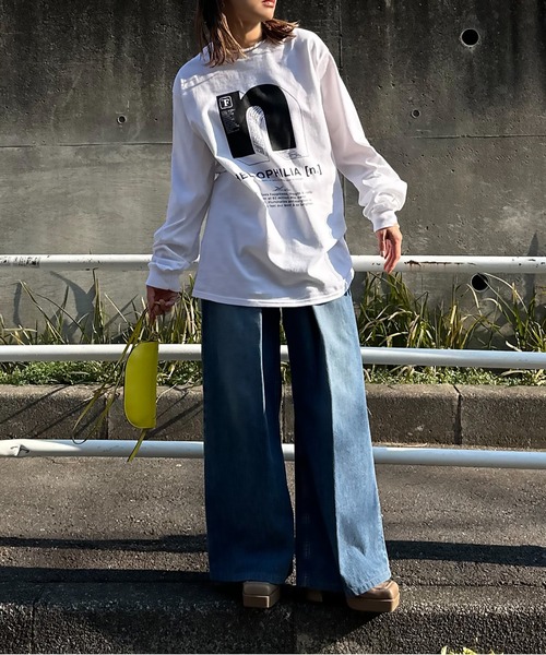 mi via loca（ミヴィアロカ）の「【GILDAN】立体"n"ロゴプリントロンT（Tシャツ/カットソー・レディース・ピンク/ホワイト/ブラック/ホワイト×ピンク・MEDIUM/X-LARGE）」の17枚目の写真