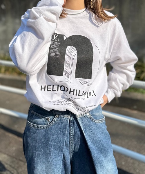 mi via loca（ミヴィアロカ）の「【GILDAN】立体"n"ロゴプリントロンT（Tシャツ/カットソー・レディース・ピンク/ホワイト/ブラック/ホワイト×ピンク・MEDIUM/X-LARGE）」の8枚目の写真