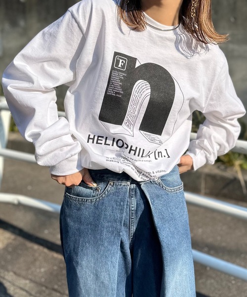 mi via loca（ミヴィアロカ）の「【GILDAN】立体"n"ロゴプリントロンT（Tシャツ/カットソー・レディース・ピンク/ホワイト/ブラック/ホワイト×ピンク・MEDIUM/X-LARGE）」の5枚目の写真