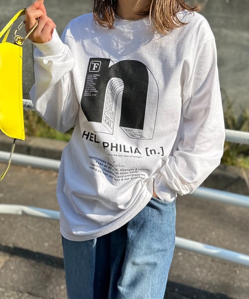 mi via loca（ミヴィアロカ）の「【GILDAN】立体"n"ロゴプリントロンT（Tシャツ/カットソー・レディース・ピンク/ホワイト/ブラック/ホワイト×ピンク・MEDIUM/X-LARGE）」の12枚目の写真