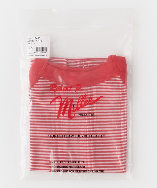 MILLER(ミラー)の「R.P.miller/ミラー Panel-rib Cropped Tanktop パネルリブタンクトップ 2026新作 再入荷 秋服 2026年秋冬(タンクトップ・レディース・ホワイト系1/ホワイト系2/ブラック系1/ブラック系2/オリーブ系/レッド系/ピンク/ブルー・FREE)」の11枚目の写真