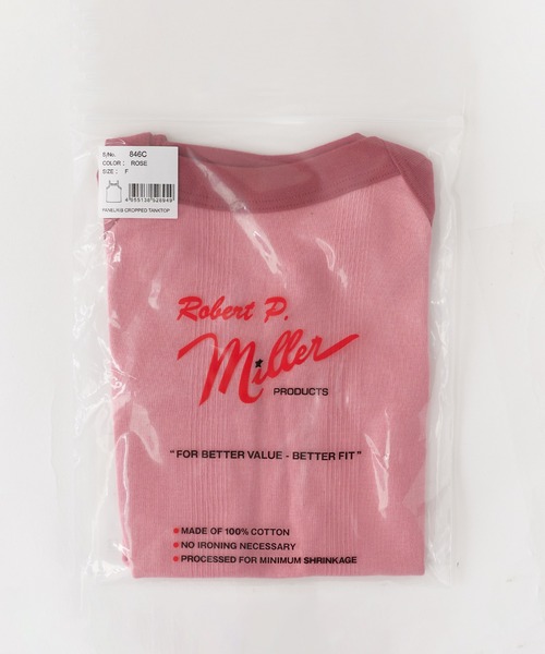 MILLER(ミラー)の「R.P.miller/ミラー Panel-rib Cropped Tanktop パネルリブタンクトップ 2026新作 再入荷 秋服 2026年秋冬(タンクトップ・レディース・ホワイト系1/ホワイト系2/ブラック系1/ブラック系2/オリーブ系/レッド系/ピンク/ブルー・FREE)」の10枚目の写真