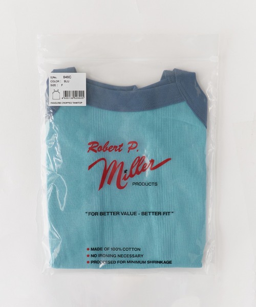 MILLER(ミラー)の「R.P.miller/ミラー Panel-rib Cropped Tanktop パネルリブタンクトップ 2026新作 再入荷 秋服 2026年秋冬(タンクトップ・レディース・ホワイト系1/ホワイト系2/ブラック系1/ブラック系2/オリーブ系/レッド系/ピンク/ブルー・FREE)」の9枚目の写真