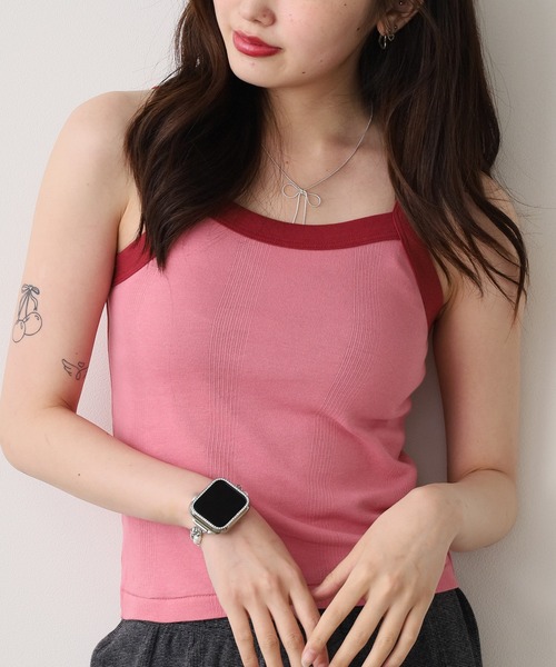 MILLER(ミラー)の「R.P.miller/ミラー Panel-rib Cropped Tanktop パネルリブタンクトップ 2026新作 再入荷 秋服 2026年秋冬(タンクトップ・レディース・ホワイト系1/ホワイト系2/ブラック系1/ブラック系2/オリーブ系/レッド系/ピンク/ブルー・FREE)」の19枚目の写真