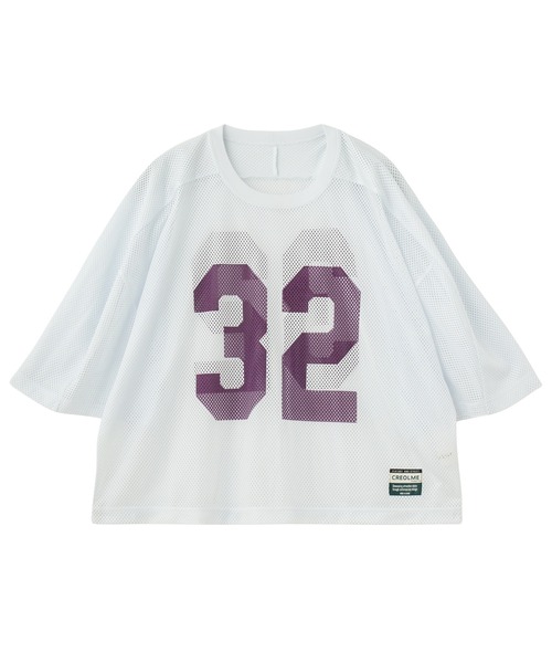 カットソー (CREOLME)MESH NUMBERING H/S TEE セール】(CREOLME)MESH NUMBERING H/S TEE（Tシャツ/カットソー