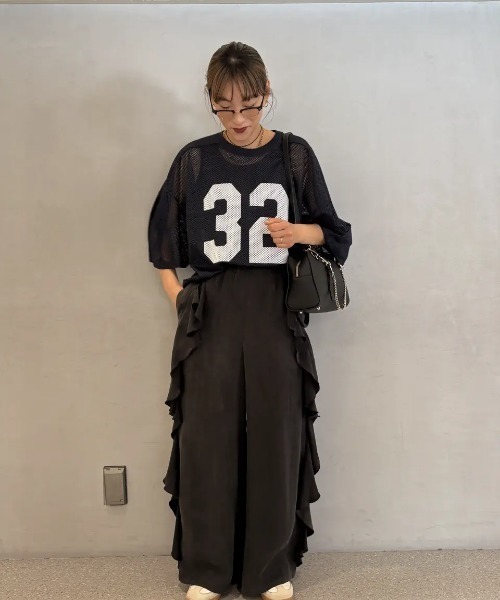 カットソー (CREOLME)MESH NUMBERING H/S TEE セール】(CREOLME)MESH NUMBERING H/S TEE（Tシャツ/カットソー