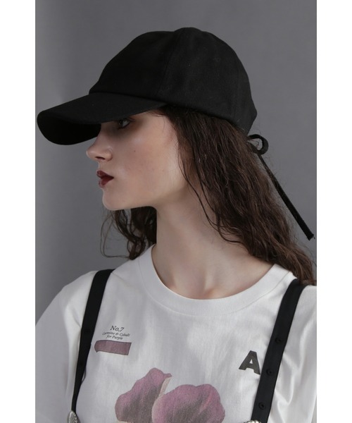 ROSE BUD（ローズバッド）の「ツイルリボンキャップ（キャップ・レディース・ホワイト/ブラック・ONE SIZE）」の2枚目の写真