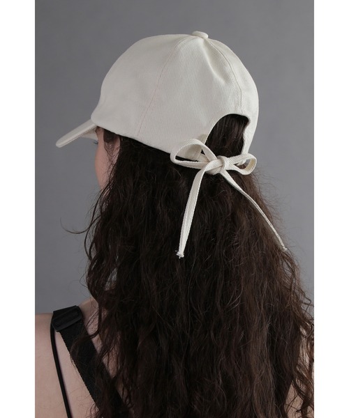 ROSE BUD（ローズバッド）の「ツイルリボンキャップ（キャップ・レディース・ホワイト/ブラック・ONE SIZE）」の9枚目の写真