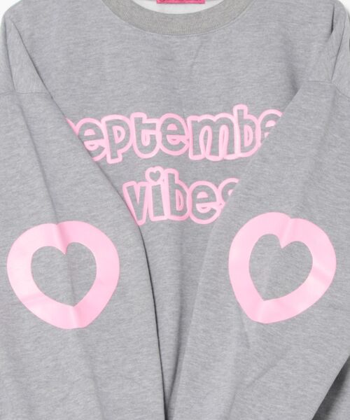 September（セプテンバー）の「★SEPTEMBER(セプテンバー)★Heart Sweat（スウェット・レディース・グレー/ブラック/ホワイト・MEDIUM/SMALL）」の5枚目の写真
