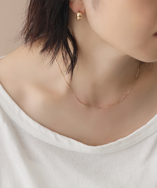 コンパクトチェーン38cmネックレス K10（ネックレス）｜Lilas