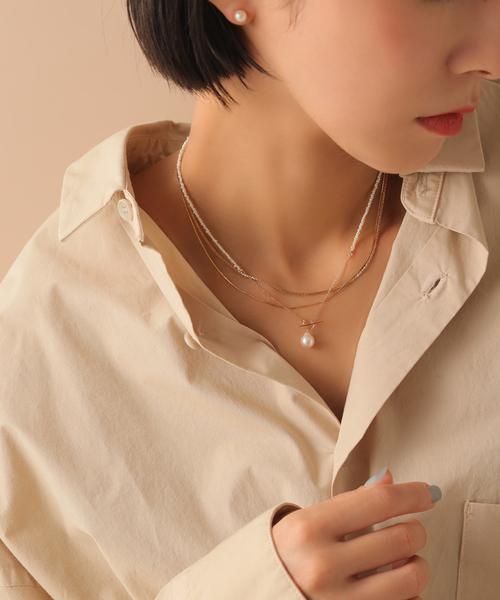 コンパクトチェーン38cmネックレス K10（ネックレス）｜Lilas