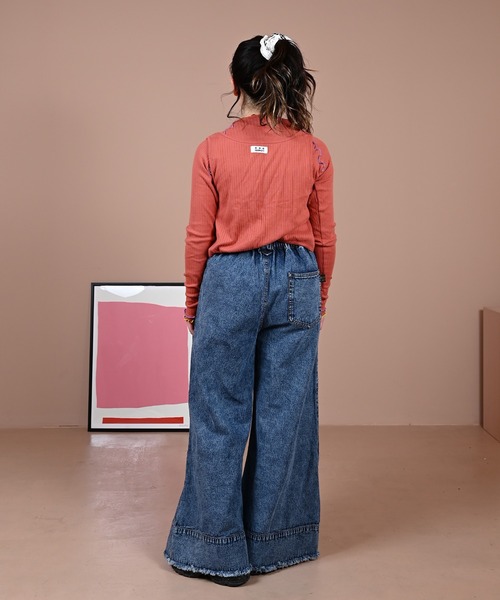 MARKEY'S（マーキーズ）の「サイドラインデニムバギーパンツ/おとな（デニムパンツ・レディース・ブラック/ブルー・160cm）」の11枚目の写真