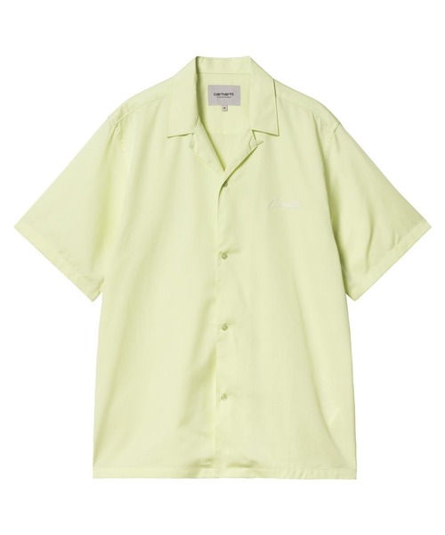Carhartt WIP(カーハートダブリューアイピー)の「Carhartt WIP/カーハートダブリューアイピー 半袖 シャツ ワンポイント S/S DELRAY SHIRT I031465(シャツ/ブラウス・メンズ・ブラック/ライトブルー/ライトグリーン/ライトピンク/ベージュ/ホワイト×ブラック・M/L/XL)」の4枚目の写真