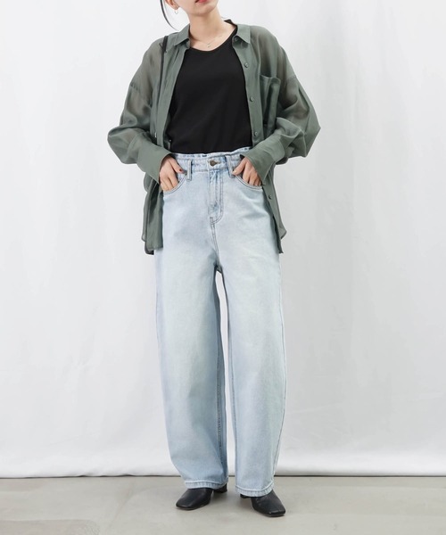 LUCA/LADY LUCK LUCA（ルカ/レディラックルカ）の「LC/LLL 前後2WAYリブタンク（タンクトップ・レディース・グレイッシュベージュ/オフホワイト/ターコイズブルー/オレンジ/ダークブラウン/ブラック・FREE）」の8枚目の写真