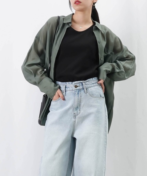 LUCA/LADY LUCK LUCA（ルカ/レディラックルカ）の「LC/LLL 前後2WAYリブタンク（タンクトップ・レディース・グレイッシュベージュ/オフホワイト/ターコイズブルー/オレンジ/ダークブラウン/ブラック・FREE）」の10枚目の写真