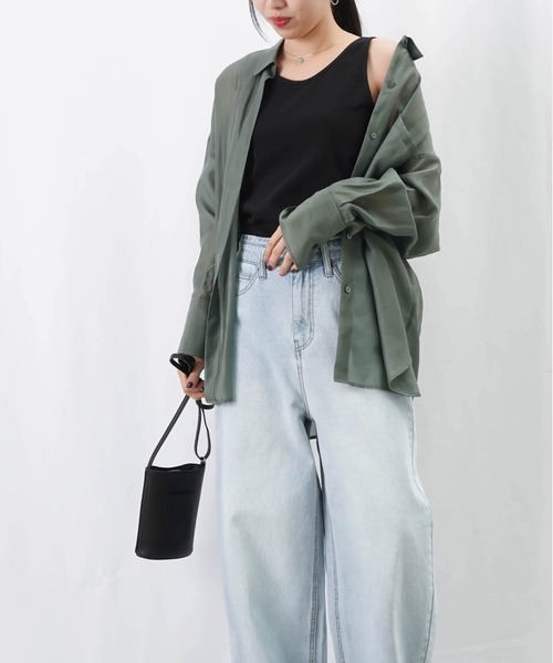 LUCA/LADY LUCK LUCA（ルカ/レディラックルカ）の「LC/LLL 前後2WAYリブタンク（タンクトップ・レディース・グレイッシュベージュ/オフホワイト/ターコイズブルー/オレンジ/ダークブラウン/ブラック・FREE）」の9枚目の写真