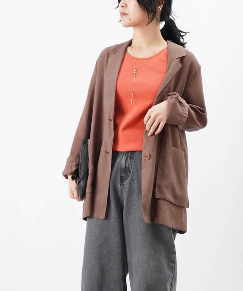 LUCA/LADY LUCK LUCA（ルカ/レディラックルカ）の「LC/LLL 前後2WAYリブタンク（タンクトップ・レディース・グレイッシュベージュ/オフホワイト/ターコイズブルー/オレンジ/ダークブラウン/ブラック・FREE）」の14枚目の写真