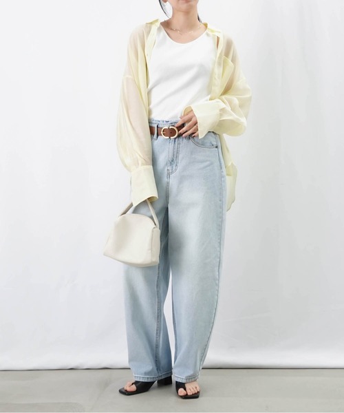 LUCA/LADY LUCK LUCA（ルカ/レディラックルカ）の「LC/LLL 前後2WAYリブタンク（タンクトップ・レディース・グレイッシュベージュ/オフホワイト/ターコイズブルー/オレンジ/ダークブラウン/ブラック・FREE）」の16枚目の写真