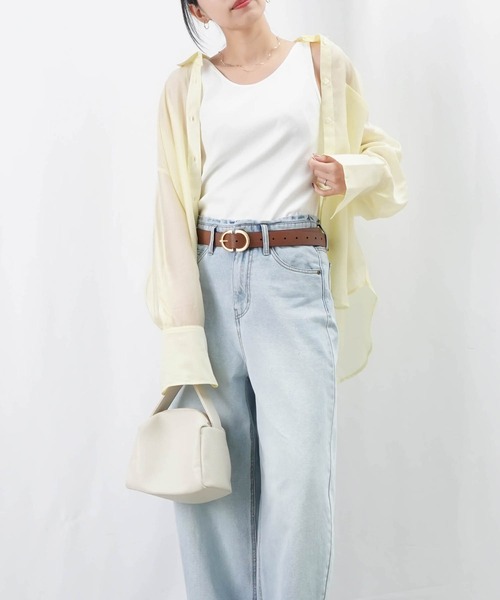 LUCA/LADY LUCK LUCA（ルカ/レディラックルカ）の「LC/LLL 前後2WAYリブタンク（タンクトップ・レディース・グレイッシュベージュ/オフホワイト/ターコイズブルー/オレンジ/ダークブラウン/ブラック・FREE）」の17枚目の写真