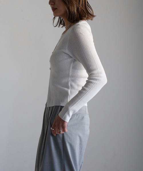 ささやん　ロボホンセーター2着 楽天市場】SAVOY CLOTHING Waist Rib 40's Pinhole Summer Knit