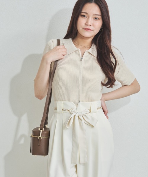 MISCH MASCH(ミッシュマッシュ)の「ZOZO限定 衿付きダブルジップリブニット(ニット/セーター・レディース・ブラック/アイボリー/ブルー・フリ-)」の19枚目の写真