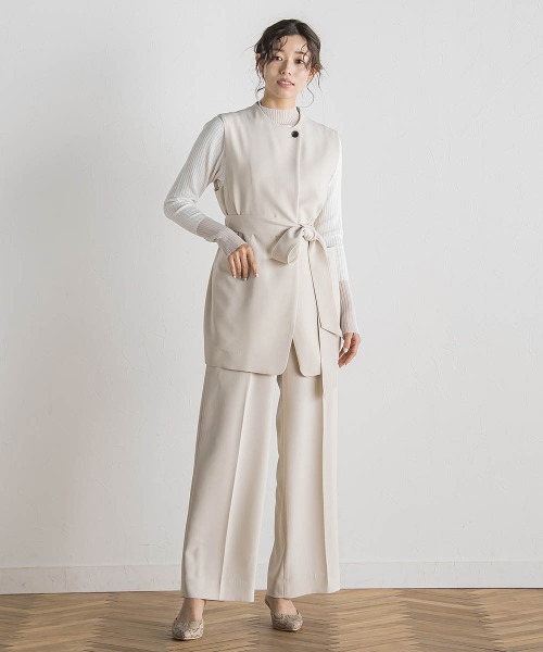 Droite lautreamont(ドロワットロートレアモン)の「ミリオーネダブルクロスジレ≪手洗い可能≫(その他アウター・レディース・ベージュ/ネイビー・M)」の7枚目の写真