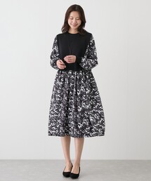 Jayro（ジャイロ）の「ニットドッキングプリントワンピース（ワンピース）」