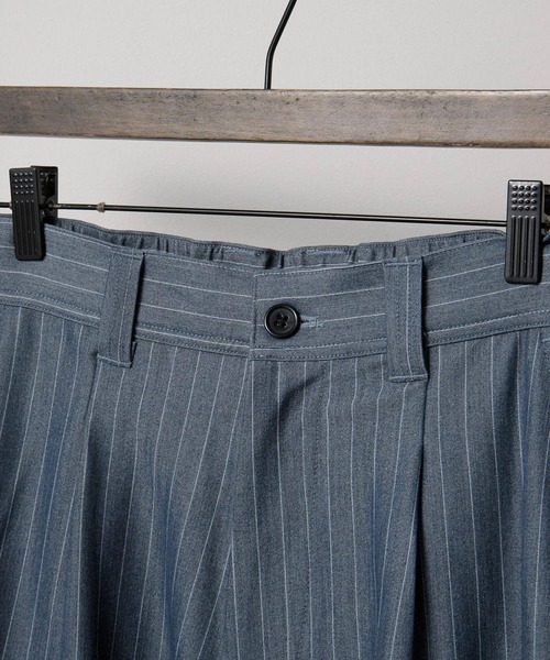 RUUBON（ルーボン）の「【RUUBON】stripe wide straight slacks / ストライプワイドストレートスラックス（スラックス・メンズ・ブラック系1/ネイビー系1・S/M/L）」の9枚目の写真