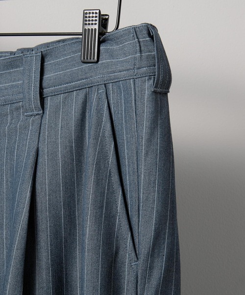 RUUBON（ルーボン）の「【RUUBON】stripe wide straight slacks / ストライプワイドストレートスラックス（スラックス・メンズ・ブラック系1/ネイビー系1・S/M/L）」の11枚目の写真