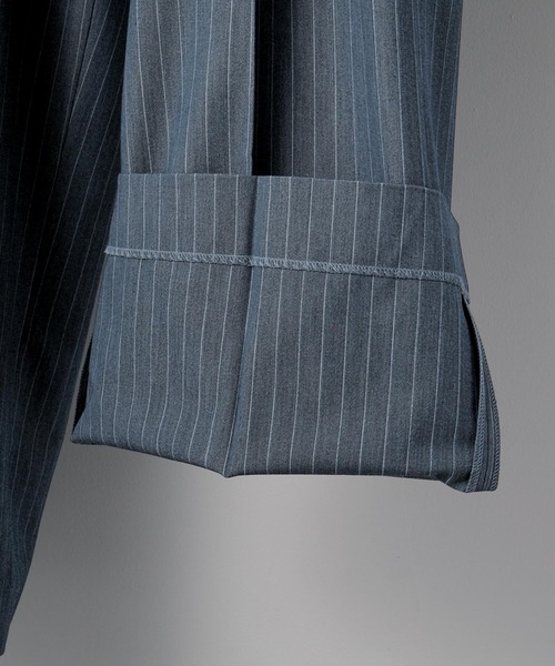 RUUBON（ルーボン）の「【RUUBON】stripe wide straight slacks / ストライプワイドストレートスラックス（スラックス・メンズ・ブラック系1/ネイビー系1・S/M/L）」の12枚目の写真