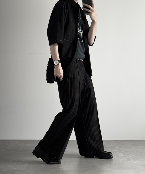 sullen tokyo ワイドストレートスラックス Sullen Tokyo / HIGH RISE WIDE TROUSERS（sullen tokyo HIGH