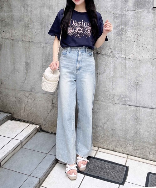 新品未使用♡ フラワーロゴTシャツ セール】フラワーロゴTシャツ（Tシャツ/カットソー）｜INGNI