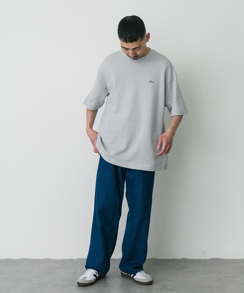 LACOSTE（ラコステ）の「『別注』LACOSTE×DOORS　thick pique crew ShortSleeve（Tシャツ/カットソー・メンズ・ブルー/アイボリー/ネイビー/ライトグレー・3/4/5）」の16枚目の写真