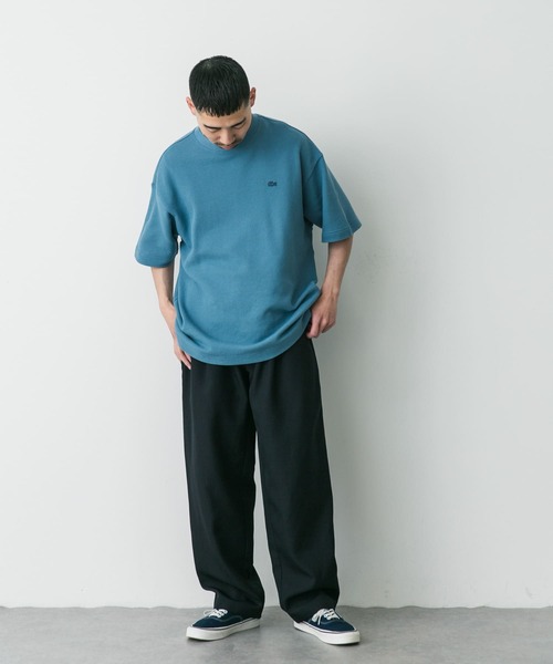 LACOSTE（ラコステ）の「『別注』LACOSTE×DOORS　thick pique crew ShortSleeve（Tシャツ/カットソー・メンズ・ブルー/アイボリー/ネイビー/ライトグレー・3/4/5）」の21枚目の写真