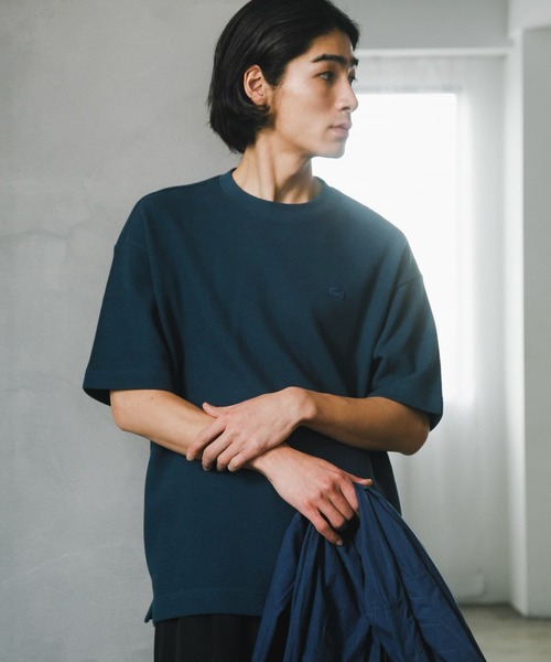 LACOSTE（ラコステ）の「『別注』LACOSTE×DOORS　thick pique crew ShortSleeve（Tシャツ/カットソー・メンズ・ブルー/アイボリー/ネイビー/ライトグレー・3/4/5）」の13枚目の写真