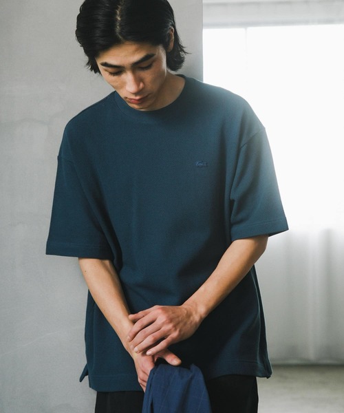 LACOSTE（ラコステ）の「『別注』LACOSTE×DOORS　thick pique crew ShortSleeve（Tシャツ/カットソー・メンズ・ブルー/アイボリー/ネイビー/ライトグレー・3/4/5）」の14枚目の写真