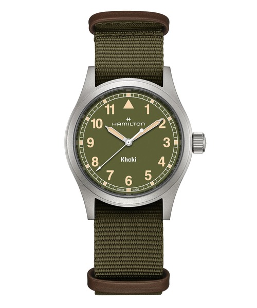 HAMILTON（ハミルトン）の「HAMILTON [ハミルトン] 腕時計 Khaki Field （カーキ フィールド）  クオーツ 38MM グリーン×グリーン（アナログ腕時計・メンズ・グリーン・FREE）」の7枚目の写真