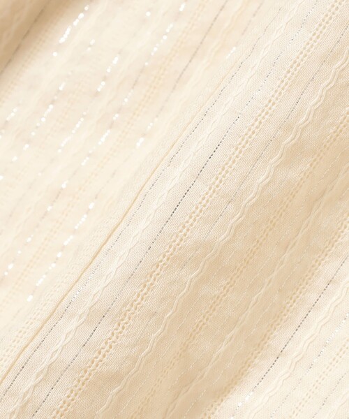 sara mallika(サラ マリカ)の「【別注】Sara mallika / COTTON STRIPE JACQUARD FRILL TUNIC(シャツ/ブラウス・レディース・ナチュラル/ネイビー・ONE SIZE)」の9枚目の写真