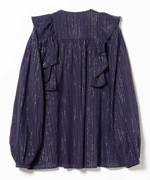 sara mallika(サラ マリカ)の「【別注】Sara mallika / COTTON STRIPE JACQUARD FRILL TUNIC(シャツ/ブラウス・レディース・ナチュラル/ネイビー・ONE SIZE)」の19枚目の写真