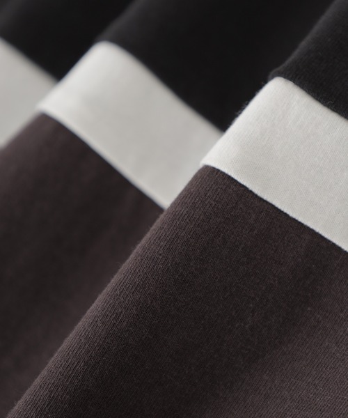 Honeys（ハニーズ）の「配色ラガーシャツ（ポロシャツ・レディース・ピンク/ボルドー/グリーン/スミクロ/ネイビー・L/LL/M/S/SS）」の19枚目の写真