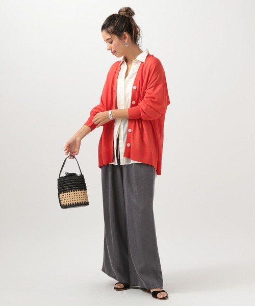 BAYFLOW（ベイフロー）の「[薄手＆しなやかな素材感]デニムワイドパンツ（その他パンツ・レディース・インディゴブルー/ブラック/サックスブルー・FREE/X-SMALL）」の13枚目の写真