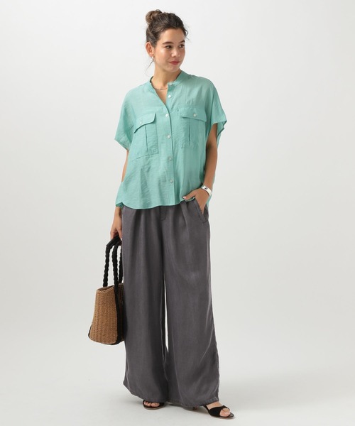 BAYFLOW（ベイフロー）の「[薄手＆しなやかな素材感]デニムワイドパンツ（その他パンツ・レディース・インディゴブルー/ブラック/サックスブルー・FREE/X-SMALL）」の14枚目の写真