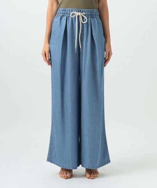 BAYFLOW（ベイフロー）の「[薄手＆しなやかな素材感]デニムワイドパンツ（その他パンツ・レディース・インディゴブルー/ブラック/サックスブルー・FREE/X-SMALL）」の21枚目の写真